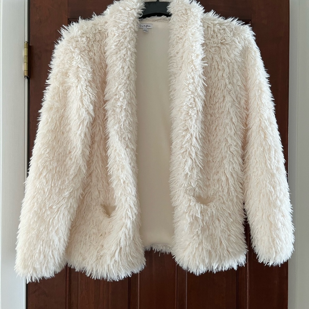 love, Fire Cream Teddy Jacket